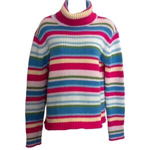 Aeropostale chunky knit rainbow stripe sweater